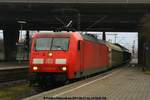 DB 145 011 mit Gemischten Güterzug am 17.02.2017 in Hamburg-Harburg