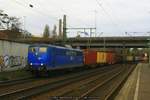 EGP 151 078 mit Containerzug am 17.11.2016 in Hamburg-Harburg