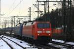 DB 152 055 + DB 152 137 Lz am 17.01.2017 in Hamburg-Harburg