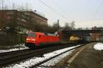 DB 152 122 mit Containerzug am 18.01.2017 in Hamburg-Harburg