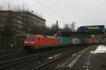 DB 152 106 mit Containerzug am 01.02.2017 in Hamburg-Harburg