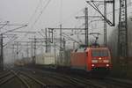 DB 152 101 mit Containerzug am 03.02.2017 in Hamburg-Harburg