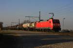 DB 152 024 mit EK 53686 nach Maschen am 15.02.2017 in Neukloster (Kreis Stade)