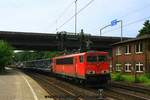 DB 155 243 mit gemischten Güterzug am 08.07.2016 in Hamburg-Harburg