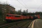 DB 155 151 mit Containerzug am 01.03.2017 in Hamburg-Harburg