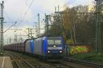 VPS 185 509 + VPS 185 508 mit Kohlewagnezug am 18.11.2016 in Hamburg-Harburg