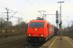 Rheincargo 185 589 mit Kesselwagenzug am 09.12.2016 in Hamburg-Harburg