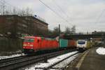 DB 185 254 mit Containerzug am 17.01.2017 in Hamburg-Harburg