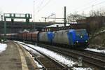 VPS 185 516 + VPS 85 530 mit Kohlewagenzug am 18.01.2017 in Hamburg-Harburg