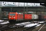 DB 185 278 mit Containerzug am 18.01.2017 in Hamburg-Harburg