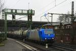 CFL Cargo 185 518 mit Kesselwagenzug am 17.02.2017 in Hamburg-Harburg