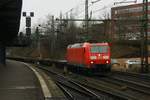 DB 185 183 mit Containerzug am 17.02.2017 in Hamburg-Harburg