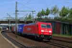 DB 185 323 mit Containerzug am 07.05.2008 in Hamburg-Harburg