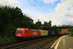 WLE 187 010 (WLE 82) mit Containerzug am 04.08.2016 in Hamburg-Harburg