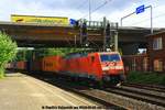 DB 189 004 mit Containerzug am 09.08.2016 in Hamburg-Harburg