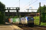 boxXpress 193 880 mit Containerzug am 05.07.2016 in Hamburg-Harburg