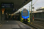 WFB ET 608 am 29.10.2016 in Hannover Hbf auf dem Weg nach Braunschweig Hbf