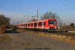 DB 474 116 + DB 474 124 als S3 nach Pinneberg am 27.01.2017 in Neukloster (Kreis Stade)