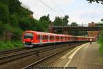 DB 474 118 + DB 474 105 am 04.08.2016 in Hamburg-Harburg