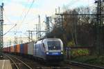 ebv 182 912 mit Containerzug am 18.11.2016 in Hamburg-Harburg