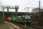 ELL / SBB Cargo 193 210 mit Containerzug am 09.12.2016 in Hamburg-Harburg