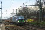 ELL / WLC 193 213 mit Containerzug am 09.12.2016 in Hamburg-Harburg