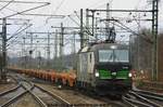 ELL / WLC 193 223 mit Containerzug am 17.02.2017 in Hamburg-Harburg