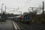 evb 277 402 mit BLG Logistics Autotransportzug am 17.02.2017 in Hamburg-Harburg