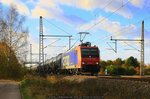 SBB Cargo / HSL 482 033 mit Kesselwagenzug am 29.10.2016 in Dedensen-Gümmer auf dem Weg Richtung Osten