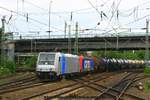 Railpool 185 686 + SBB Cargo 482 0xx mit Kesselwagenzug am 03.07.2016 in Hamburg-Harburg auf dem Weg Richtung Süden