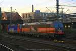 HSL 151 017 und SBB Cargo Re 421 387 abgestellt am 08.12.2016 in Hamburg-Harburg Gl.175