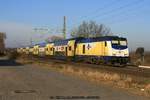 ME 246 005 schiebt RE5 nach Cuxhaven am 27.01.2017 in Neukloster (Kreis Stade)