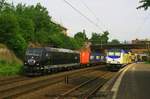 MRCE / MTR 185 547 mit Containerzug am 08.07.2016 in Hamburg-Harburg