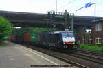  MRCE 189 452 mit Containerzug am 08.07.2016 in Hamburg-Harburg