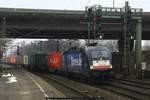 MRCE / boxXpress 182 515 mit Containerzug am 02.02.2017 in Hamburg-Harburg