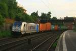 Metrans E186 289 mit Containerzug am 05.07.2016 in Hamburg-Harburg