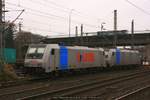 Rpool / Lotos E186 274 & Rpool 185 691 abgestellt am 13.12.2016 in Hamburg-Harburg