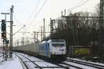 Rpool / Metrans 186 437 mit Containerzug am 13.01.2017 in Hamburg-Harburg