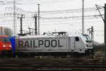 RAILPOOL 187 309 abgestellt am 22.01.2017 in Hamburg-Altenwerder im Hafenbahnhof Alte Süderelbe 