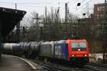 SBB Cargo 482 045 + RPOOL 185 691 mit Kesselwagenzug am 17.02.2017 in Hamburg-Harburg