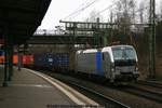 RPOOL 193 827 mit Containerzug am 09.03.2017 in Hamburg-Harburg