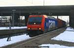 SBB Cargo 482 039 mit Containerzug am 17.01.2017 in Hamburg-Harburg