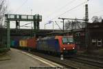 SBB Cargo 482 007 mit Containerzug am 08.02.2016 in Hamburg-Harburg